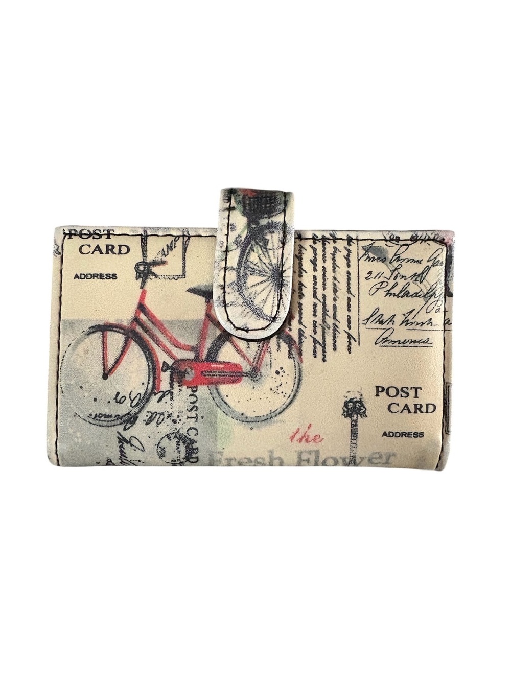 Postcard Bicycle Print Wallet